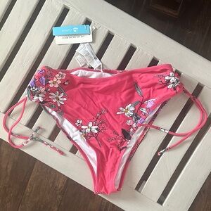 Cupshe Pink Floral Bikini Bottom